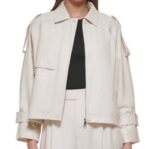 DKNY Faux Leather Jacket XS